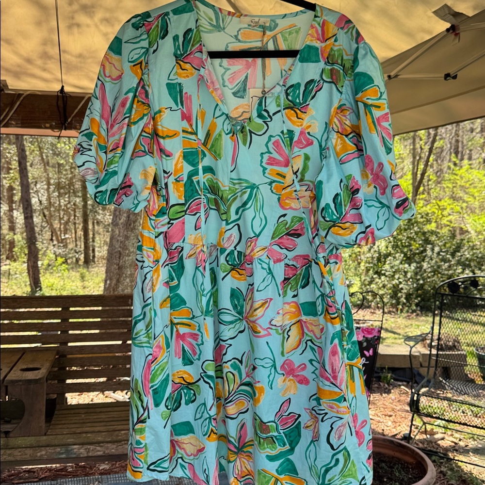 Easel Multicolor Floral Dress